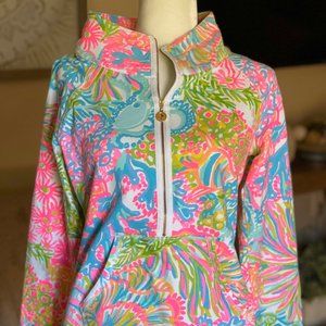 NWT - Lilly Pulitzer Half-Zip Skipper Popover Lovers Coral - Size M